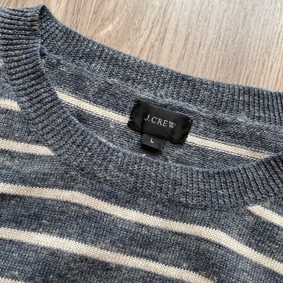 J. Crew Striped Sweater with Button Detail - Large - Picture 5 of 5